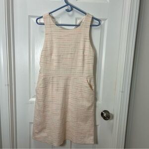 Loft Sleeveless Textured Dress in Ivory size 10